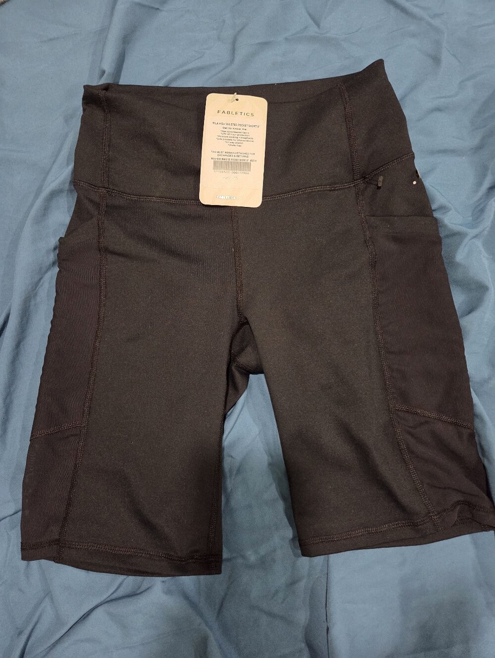 Fabletics Women's High-Rise Bike Shorts - Black